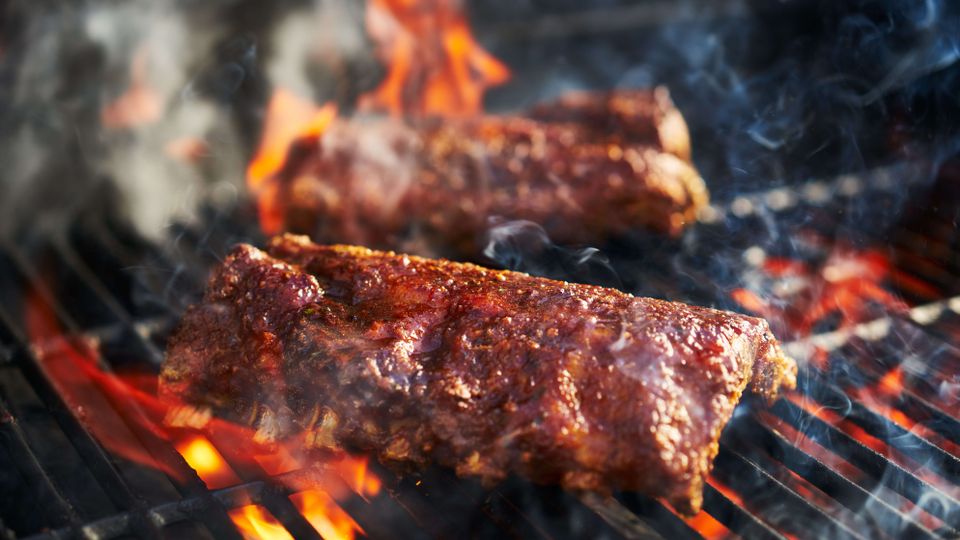 Vlees op BBQ