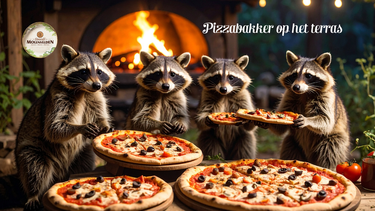Pizzaiolo op het terras