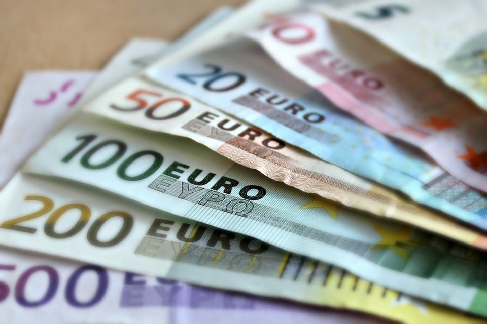Euro bills.