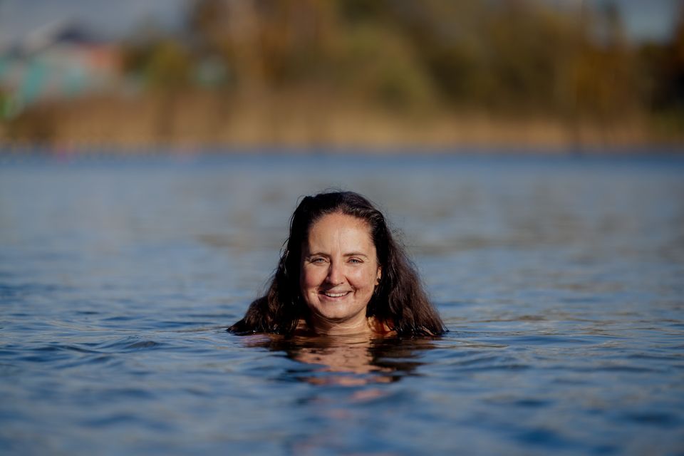 Vrouw in het water.