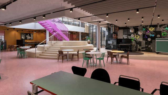 Artist impression van de nieuwe locatie van Beeld & Geluid: Fonos.