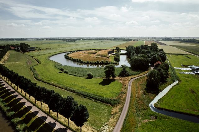 Luchtfoto van Fort bij Spijkerboor