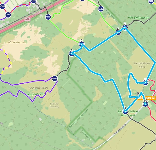Stakenberg blauwe route