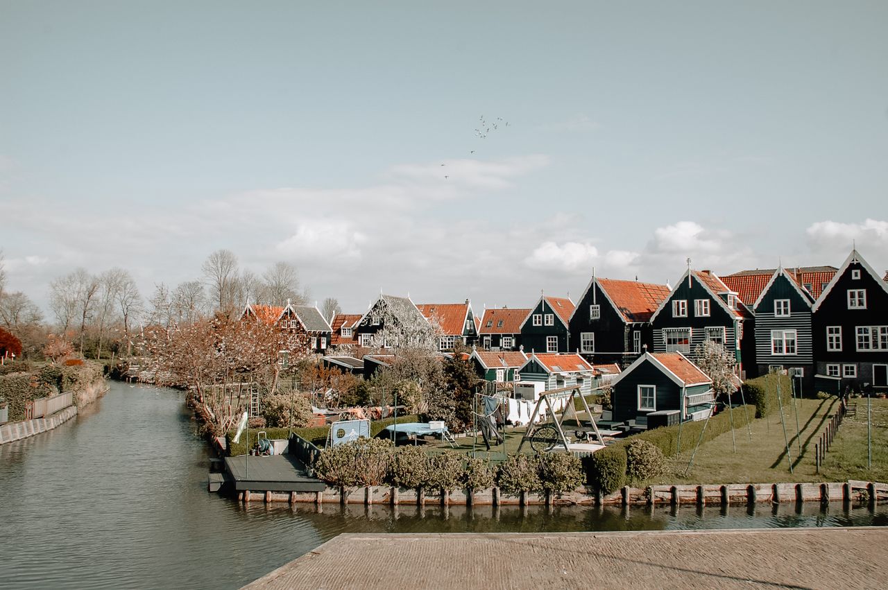 Huisjes in Marken in Laag Holland