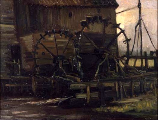 Raderen van de Genneper watermolen
