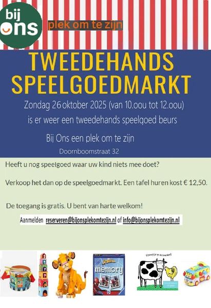 aankondiging speelgoedmarkt