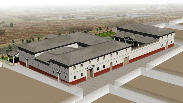 Reconstructie van het zogenoemde ‘Huis van Drusus’.