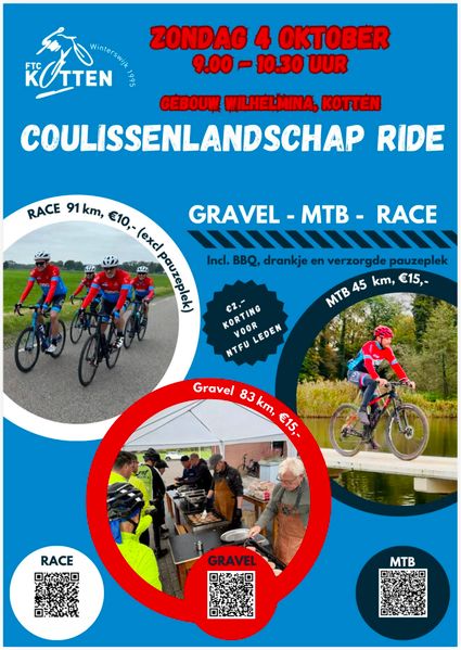 Coulissenlandschap MTB en Gravelride