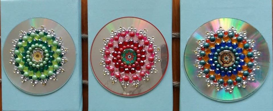 kleurrijke mandala op CD