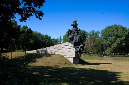 Sovjet Monument bij Babi Jar, Oekraïne.
