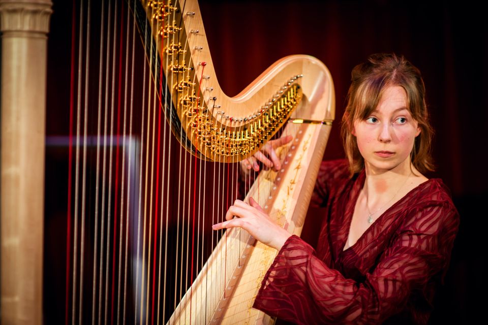 Vrouw met een harp
