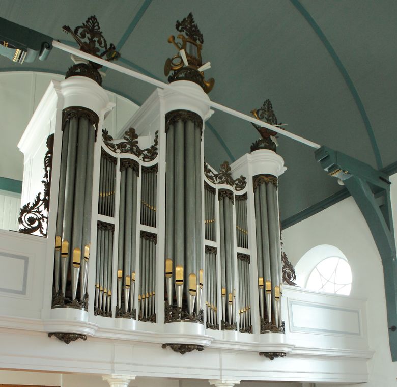 Orgelfront in Cultuurpodium Dorpskerk Huizum, Leeuwarden