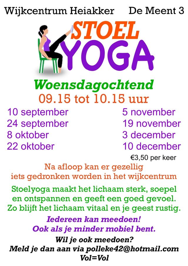 Affiche Stoelyoga 2025 - Ochtend