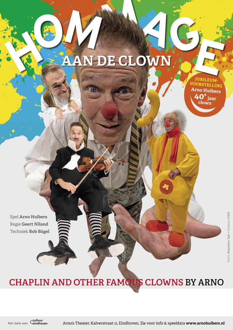 jubileumclownsvoorstelling 40+ in Arno's Theater als hommage aan grote clownsmeesters