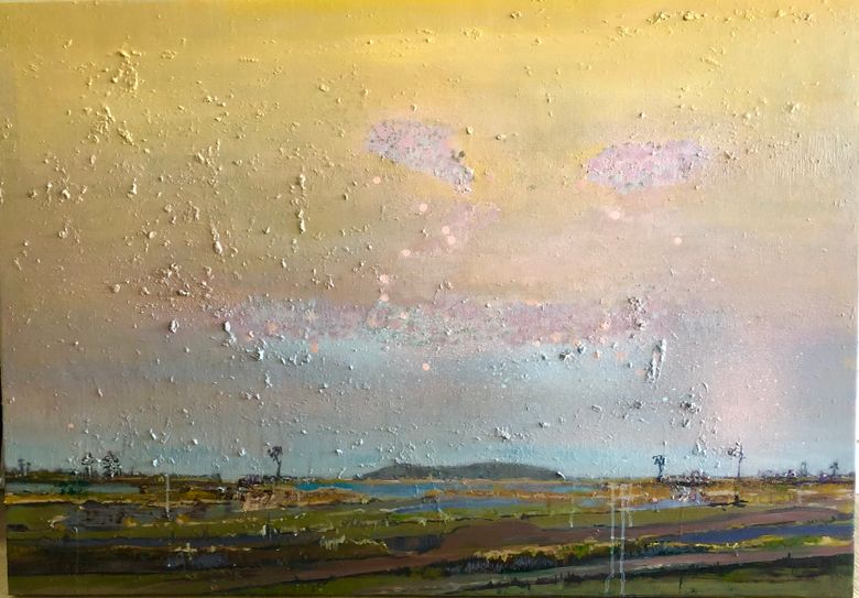 olieverfschilderij "Lowland"  70x100 cm