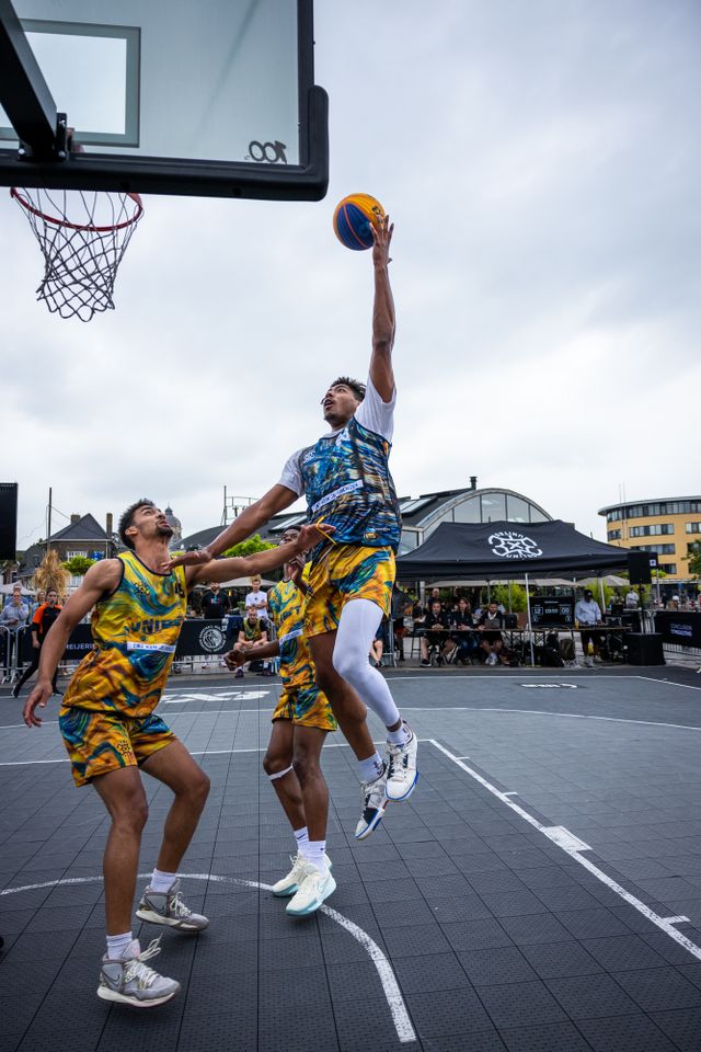 3x3 PRO League Hilversum; basketballers in actie