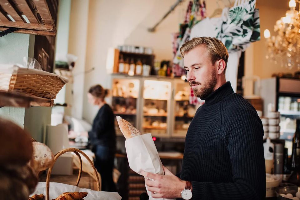 Getting bread at Le Salonard in Maastricht