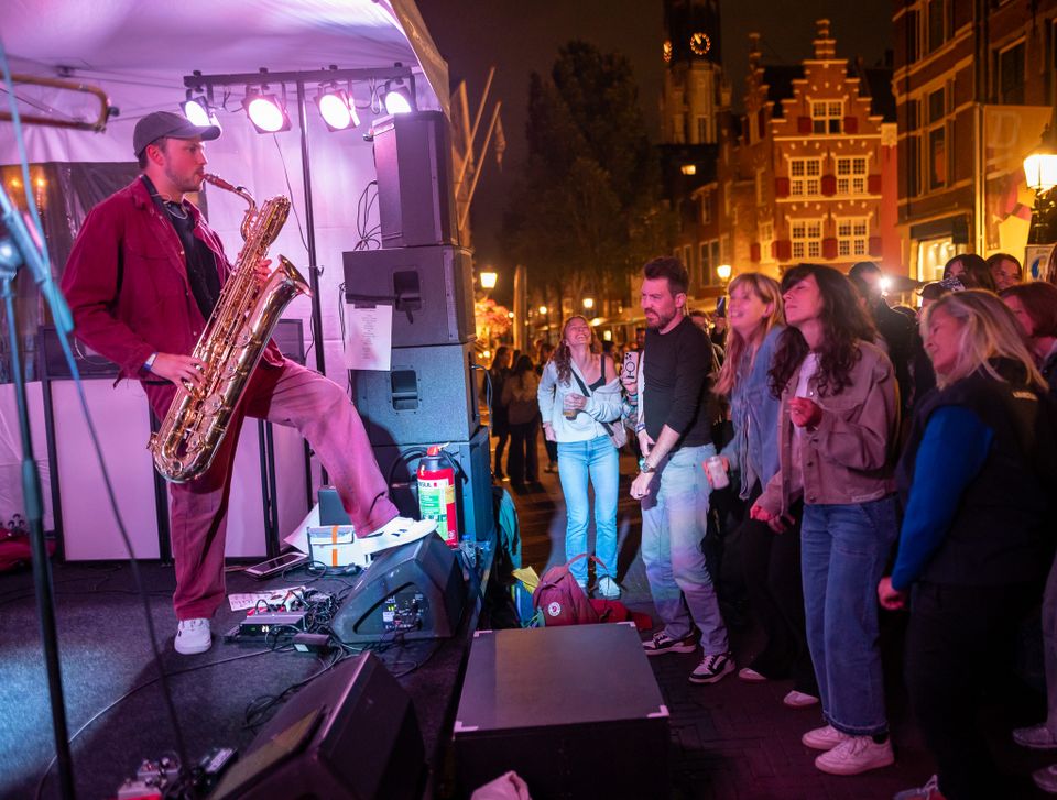 Delft Jazz podium Wijnhaven