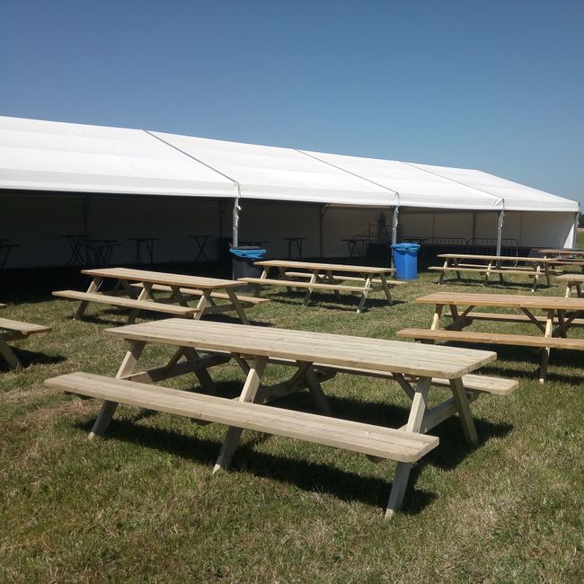 Terrein met tafels