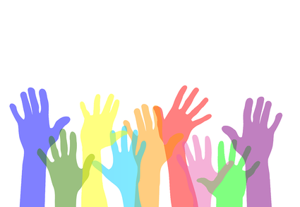 Multi colored hands
