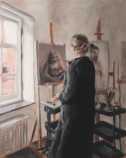 Willeke van der Werden aan het werk