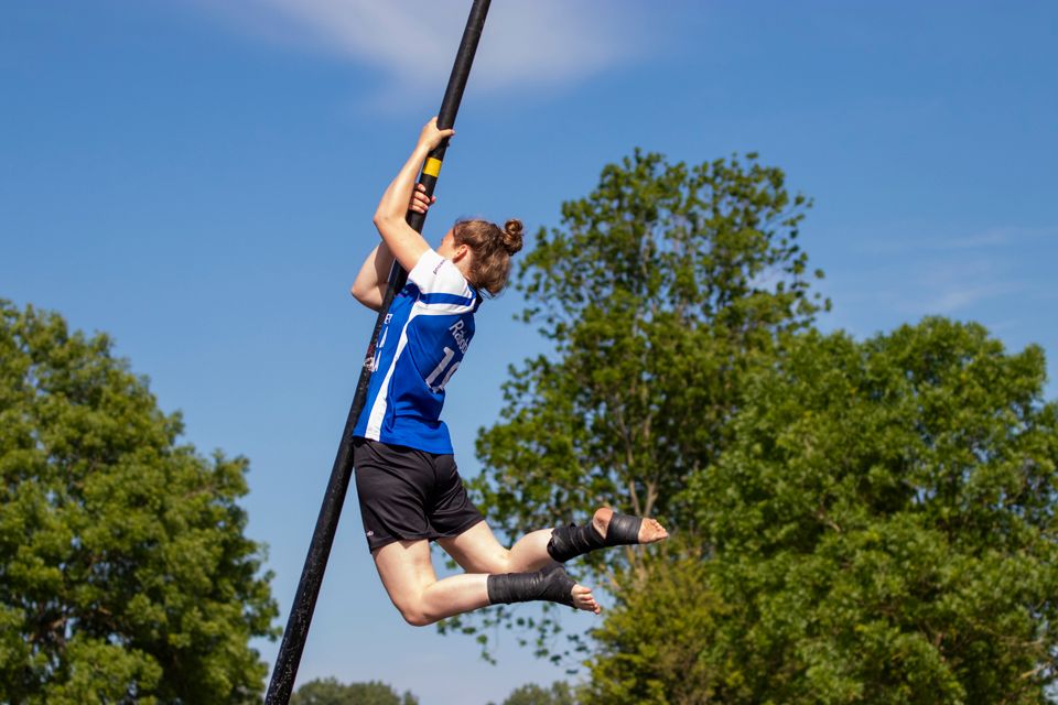 Inspringen in fierljep pols