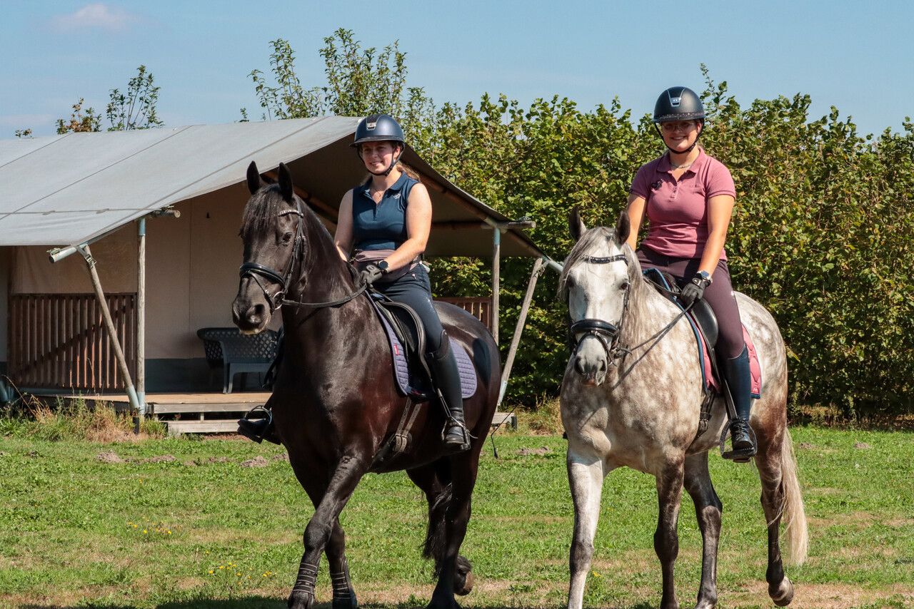 Twee ruiters op pad