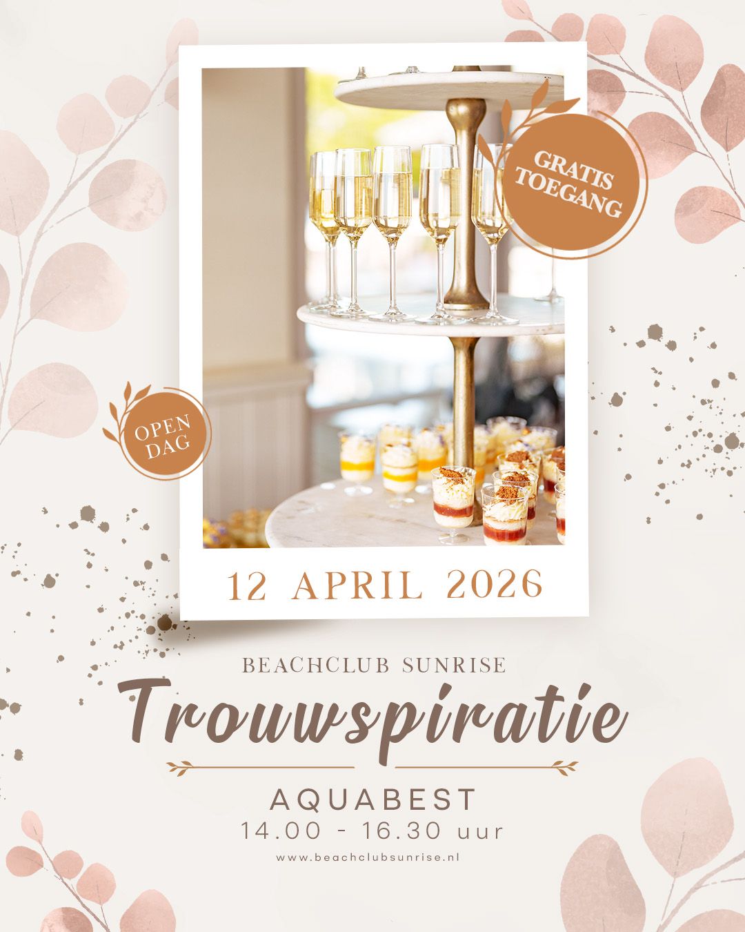 Trouwspiratie Beachclub Sunrise 12 april 2026