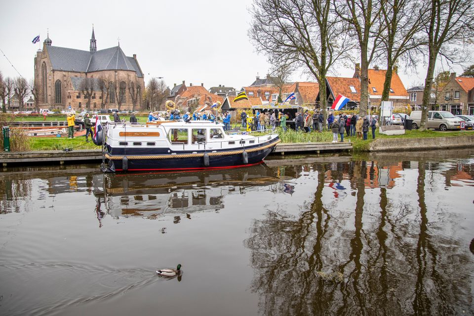 denkend aan Holland elfstedentocht varen in Workum