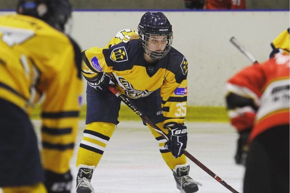 Foto van ijshockeyster Mandy Flink van de panters Zoetermeer in Silverdome Zoetermeer.