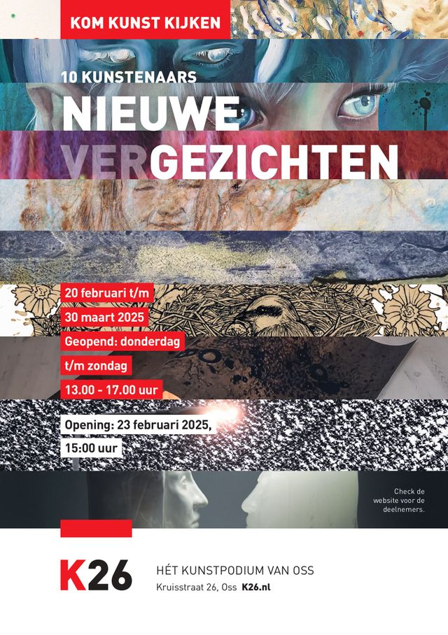 Flyer expositie "Nieuwe (Ver)gezichten" voorkant