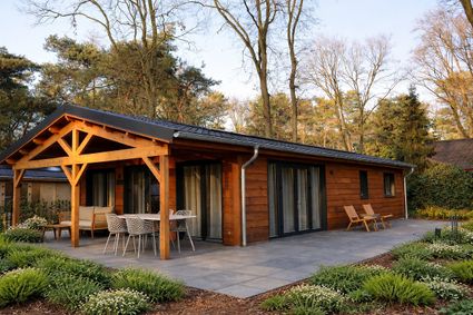 Boshuisjes Maison Du Bois van buitenaf