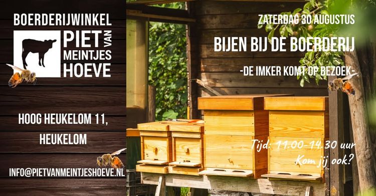 Vier bijenkasten in een houten schuurtje