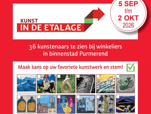 Poster kunst in de Etalage