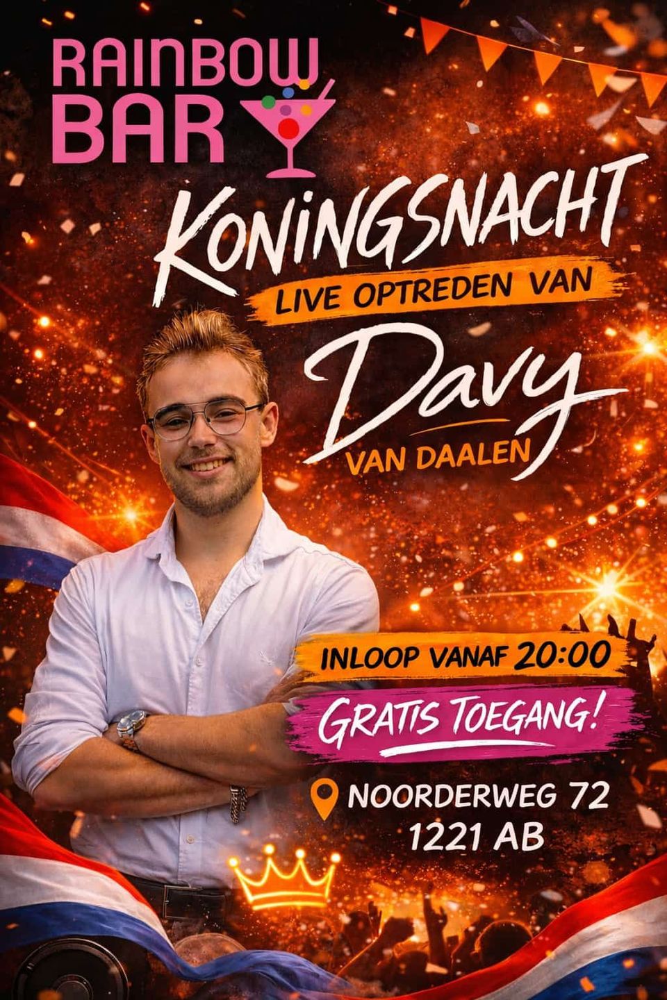 Koningsnacht bij de Rainbow Bar