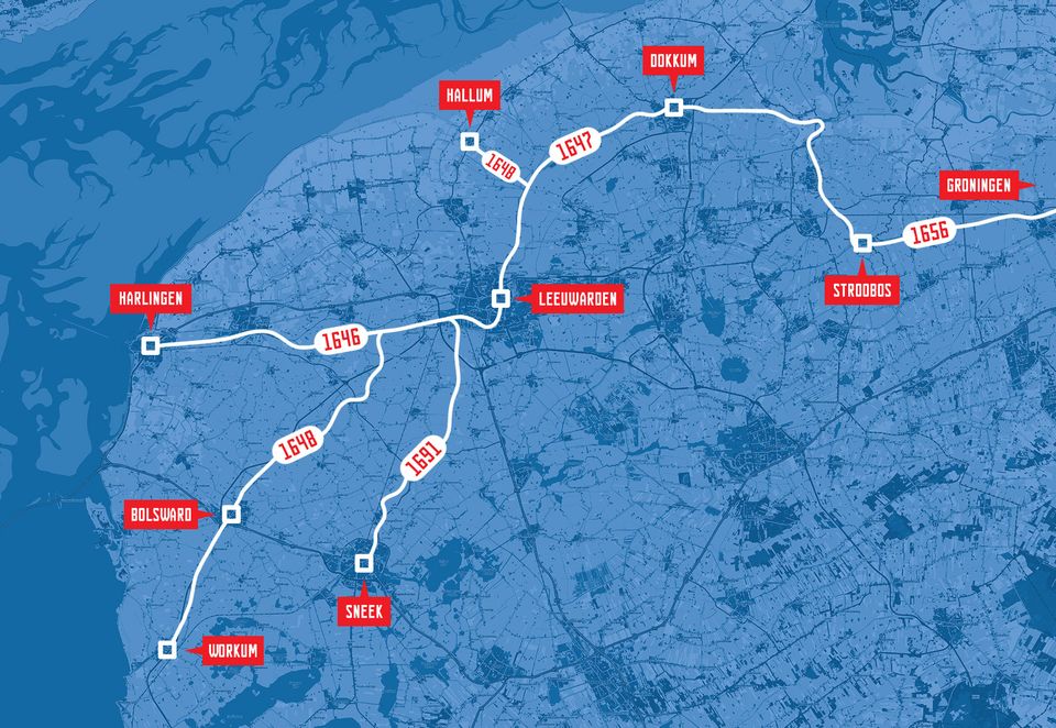 route trekpaarden kaartje