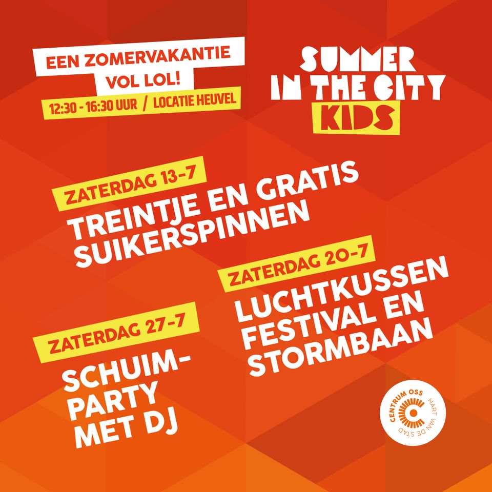 Flyer programma Summer in the city kids 13 juli