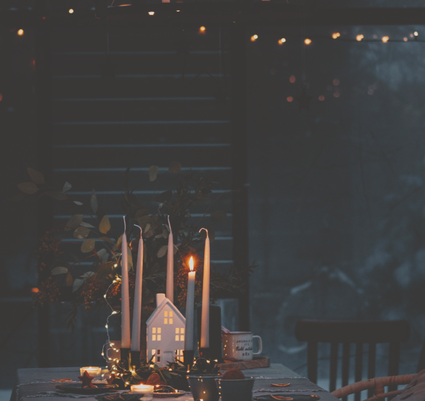 Bosdiner, winterwarmte met Valentijn