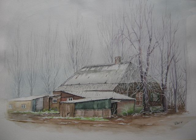 Aquarel van Theo Poort