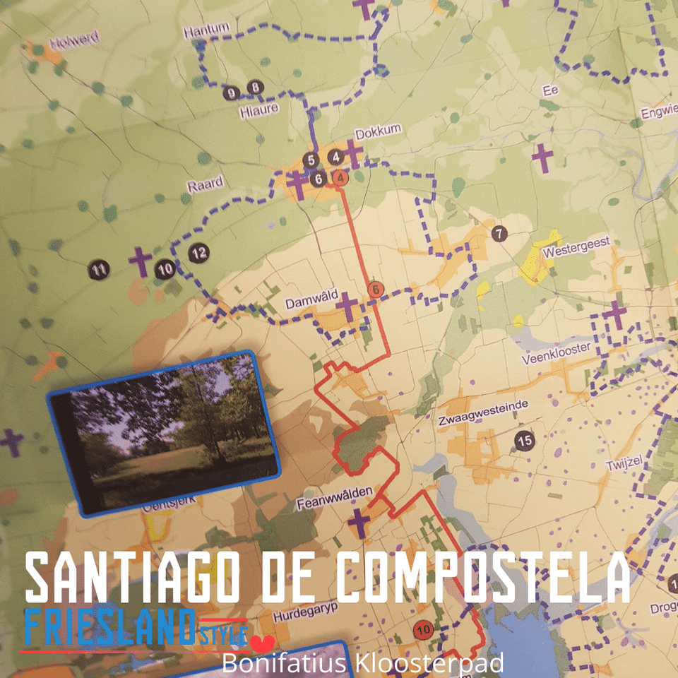 Het Bonifatius Kloosterpad in Land in Friesland