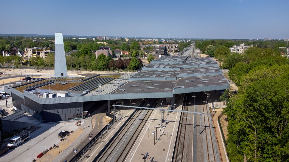 Station Ede-Wageningen bovenaanzicht