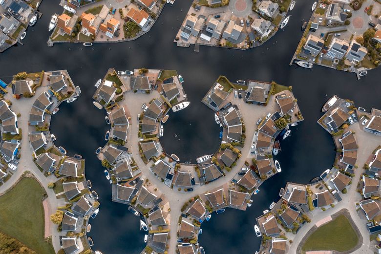 Luchtfoto van vakantiepark Aquaronde