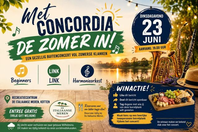 Buitenconcert | Met Concordia de zomer in!