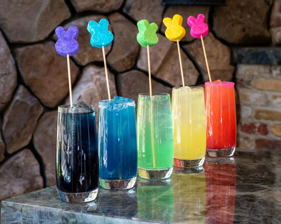 gekleurde cocktails