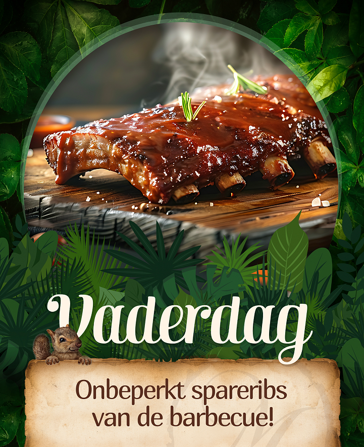 Spareribs van de barbecue bij Boscafé Molenvelden