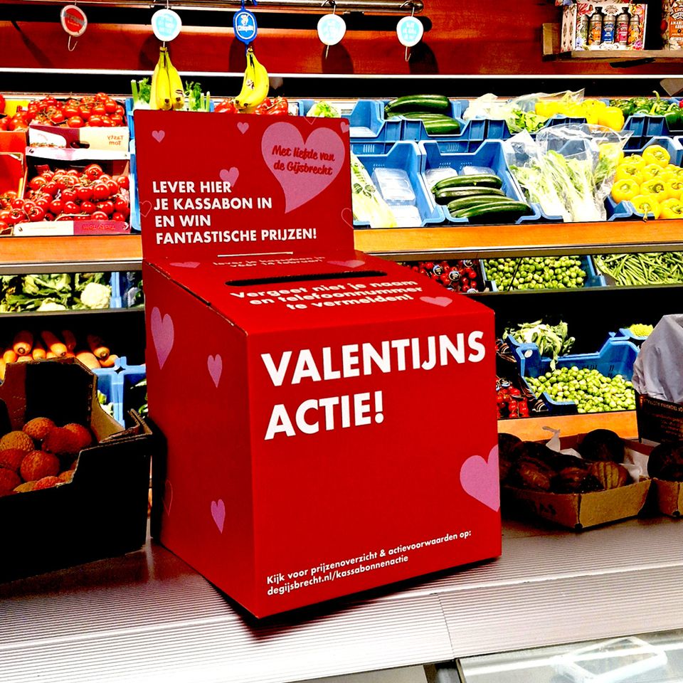 Valentijnsbox voor de kassabonnen