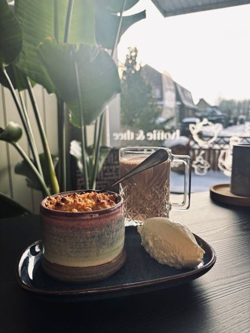 Appelpotje met slagroom