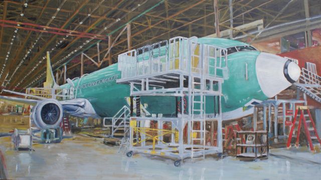 Boeing fabriek Seattle VS assemblagehal 737 Max