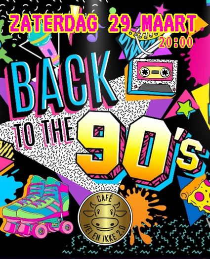 Poster 90's Party bij Hei & ikke 2.0