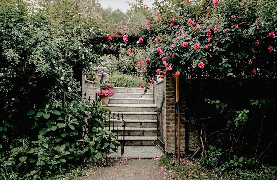 Poort bij binnenkomst tuin